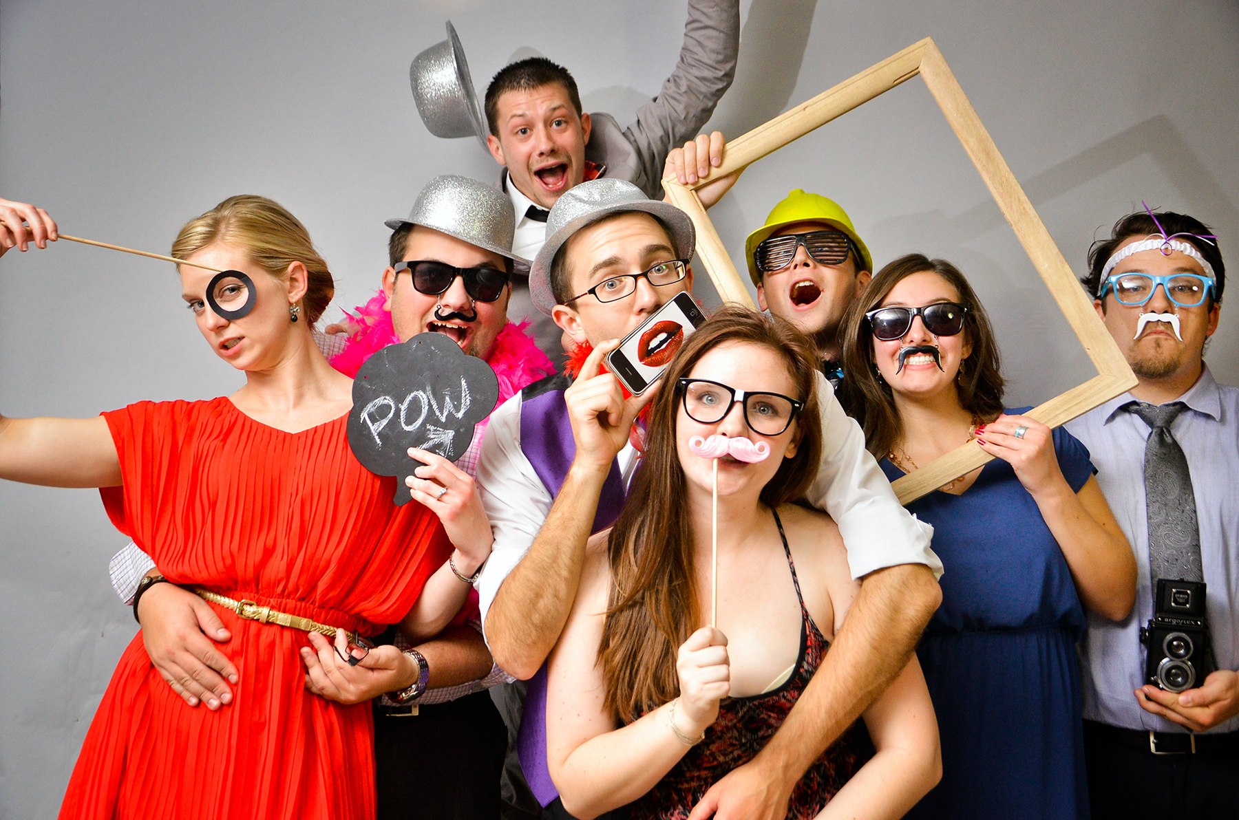 MASS Photo Booth Rentals in Worcester County, Massachusetts With Funny Props